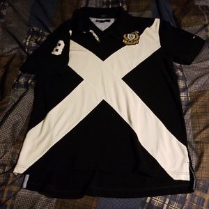 Tommy Hilfiger Custom Fit #8 Black/White Polo